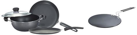Buy Prestige Aluminium Omega Select Plus Non-Stick BYK Set, 3-Pieces ...