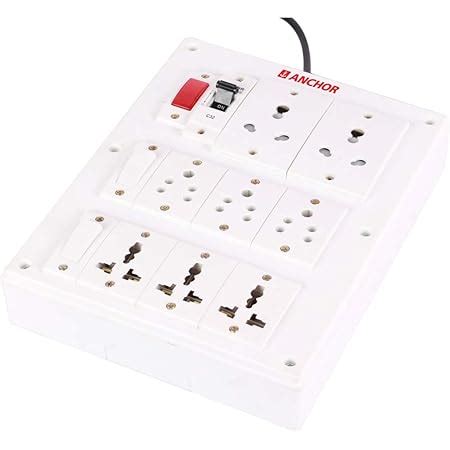 BAHUL Anchor Assembled Board Contains 6 Sockets(5 Amp),4 Switch(5 Amp ...