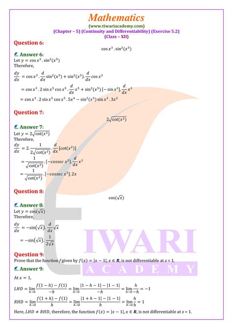 Image result for Exercise 5.2 Class 12