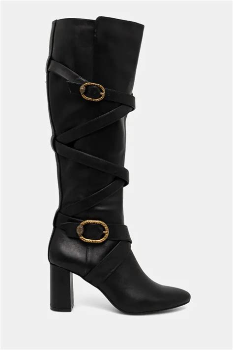 Kurt Geiger London kozaki skórzane Mayfair Strappy Knee Boot damskie ...
