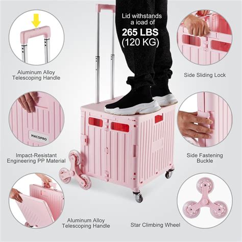MACOPRO Foldable Utility Cart with Stair Climbing Wheels, India | Ubuy