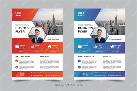 Corporate business flyer template premium vector | Premium Vector