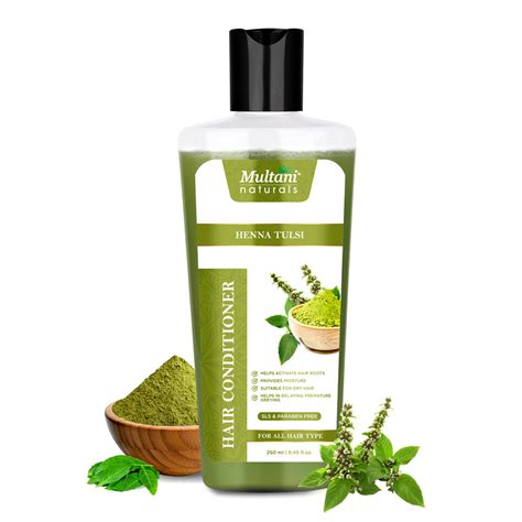 Multani Naturals Henna & Tulsi Hair Conditioner | For Silkier & Denser ...