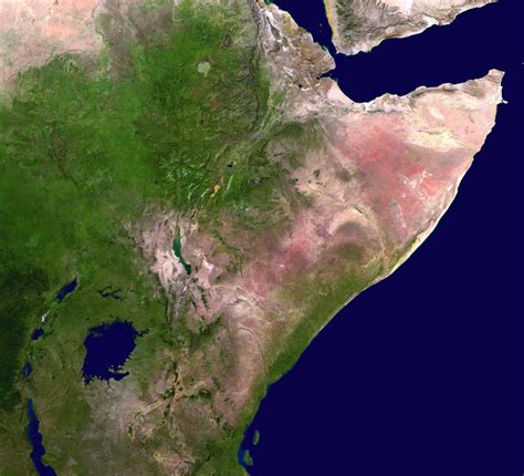 Large detailed satellite map of Horn of Africa | Horn of Africa ...