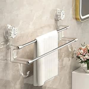 REWOP No-Drill Towel Rack for Bathroom, Towel Holder in Bathroom, Wall ...