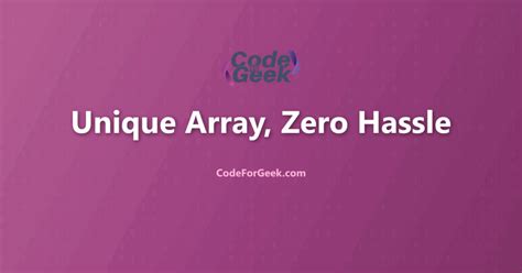 Remove Duplicate Values From Array JavaScript 的图像结果