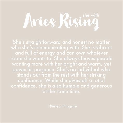 Aries Rising: The Honest Woman