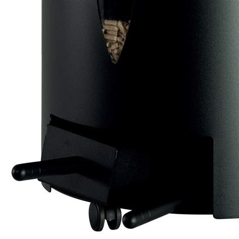 Pellet holder with lid, broom and shovel