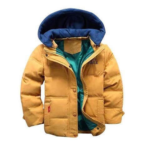 Boys Puffer Coat Winter Coats for Boys With Pocket Zipper Hooded Coat ...