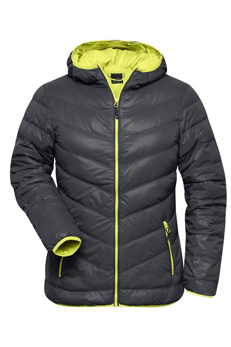 Ladies Ladies' Down Jacket Carbon/acid-yellow-Daiber