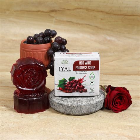 Red Wine Fairness Soap (Brighter and Clear Skin) – IYAL INDIA