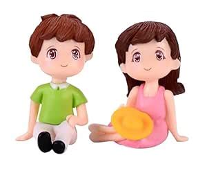 Buy Elevate Collection Mini Girl Boy Sit Down Look Up Model Figurine ...