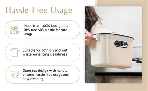 wolpin Plastic Kitchen Dustbin Modern Lightweight Cabinet Door Hanging ...