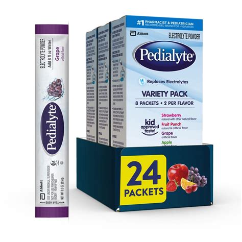 Buy Pedialyte Electrolyte Powder Packets, Variety Pack, Hydration Drink ...