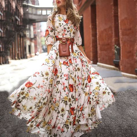 Long Flower Dresses