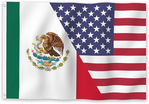 Amazon.com : YongFoto American Mexico Flag 1x1.5ft US USA and Mexican ...