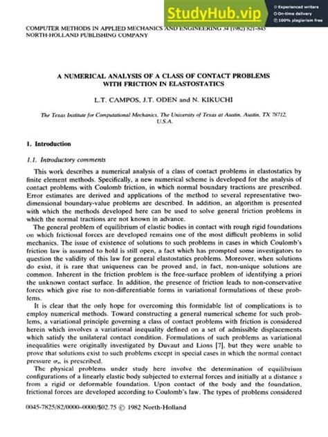 Image result for Contact Problems with Friction