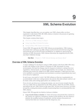 Fillable Online Oracle XML DB Developer's Guide - Schema Evolution Fax ...