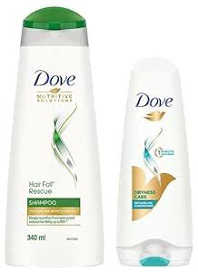 Buy Dove Hair Fall Rescue Shampoo, 340ml & Dryness Care Conditioner ...