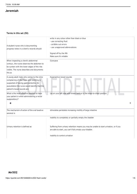 Jeremiah Terms in this set (50) A student nurse who is documenting progress notes in a client's ...