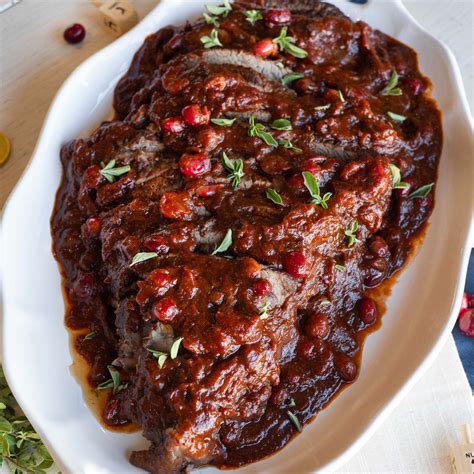 Braised Brisket with Cranberries – Instant Pot