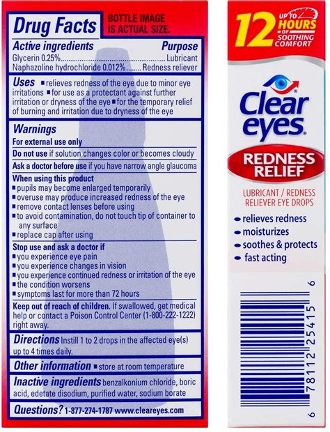 Clear Eyes,Redness Relief Eye Drops, 0.5 Fl Oz (Pack of 3)