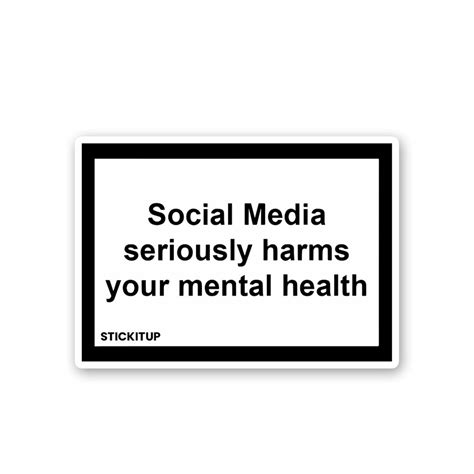Buy Social Media Seriously Harms Sticker Online | Premium Waterproof ...