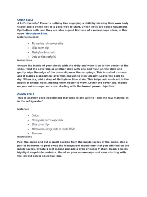Cheek Cell Experiment Method 的图像结果