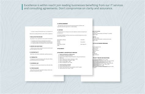 IT Services Service Level Agreement Template in Word, PDF, Google Docs ...