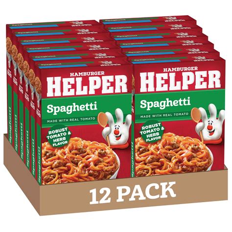 Hamburger Helper Spaghetti Pasta, 6.6 Ounces, 12 per Case for sale ...