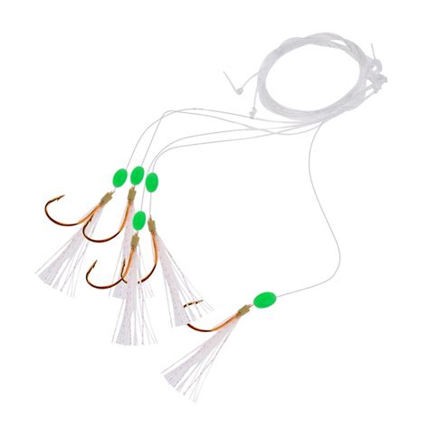 Segolike 5Pieces Rigs / Lures - Sea Fishing Tackle - Cod Flatties Bass ...