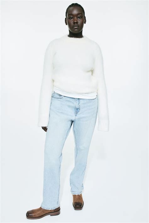 Curvy Fit Slim High Jeans - Pale denim blue - Ladies | H&M IN