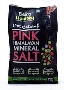 BEING HEALTHY Pink Himalayan Rock Salt Powder, (Unrefined | Natural ...