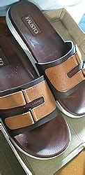 Buy FAUSTO Men's FST KI-10021 BROWN TAN-42 Brown/Tan Multistrap Slider ...