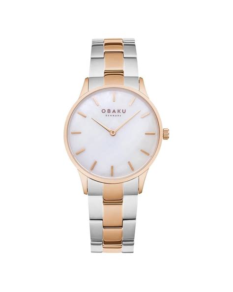 OBAKU Dual-Tone Water-Resistant Analogue Watch V247LXVWSH