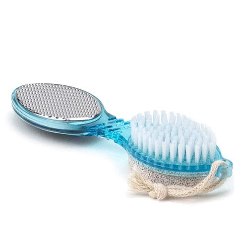 4 In 1 Foot Tool Kit Pedicure Brush, Pumice Stone, Scrubber & File For ...