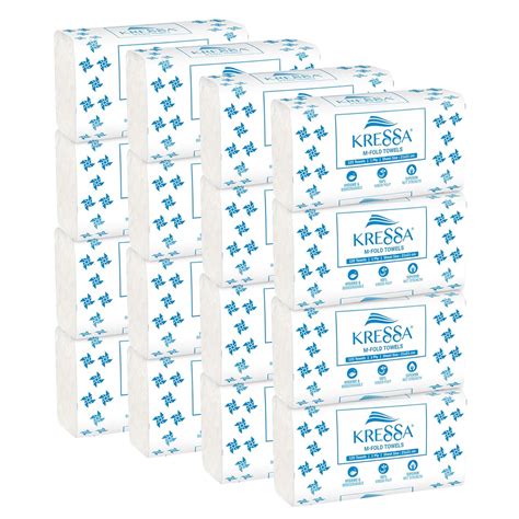 Kressa Multi Fold Hand Towel | M Fold Tissue Paper (125 x 16 = 2000 ...