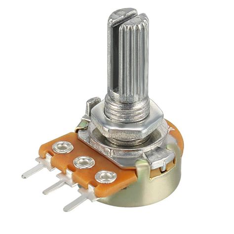 WH148 3pin 20mm Rotary Shaft Potentiometer, Audio Logarithm (A) Taper