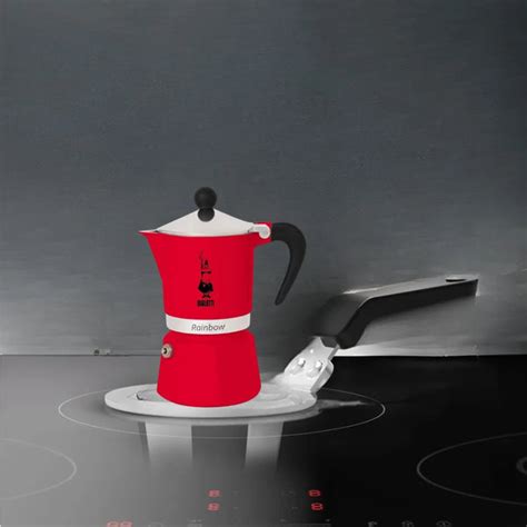 Bialetti Moka Express 6 Cup,4943, Rossa Espresso Maker + Induction Pla ...