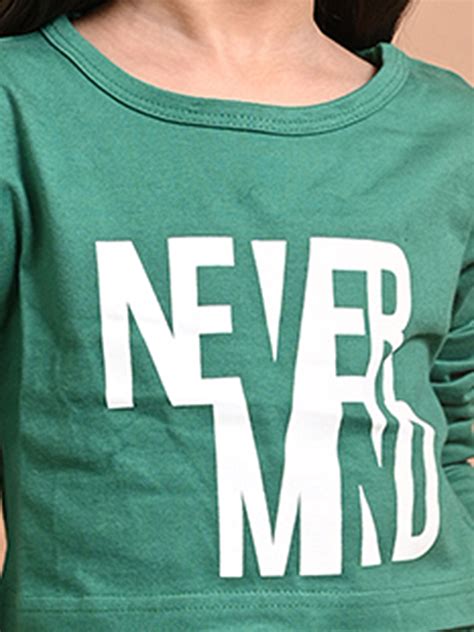 Never Mind Printed Crop Top with Jogger Set – Lilpicks