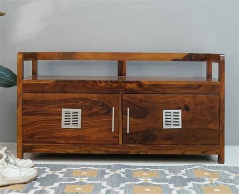 VARSHA FURNITURE Sheesham Wood 2 Door Shoes Rack for Home| storage ...
