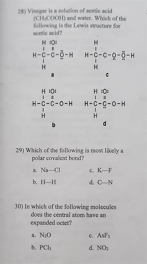 Lewis Structure Of Ch3cooh