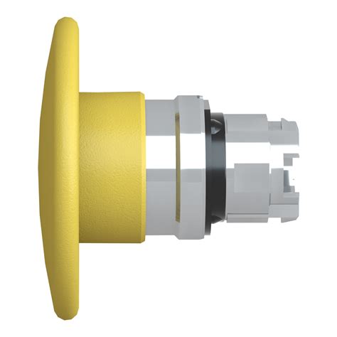 ZB4BR5 - yellow Ø60 mushroom pushbutton head Ø22 spring return ...