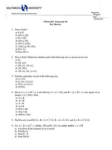 Image result for Set Theory Tutorial