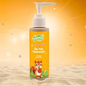 Puddles Kids Brightening De-Tan Face Wash (100 ML) | Gentle Sun Tan ...