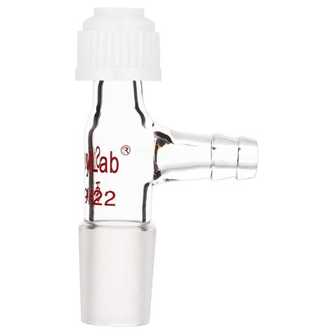 StonyLab Glass Inlet Thermometer Adapter, 19/22 Joint with Side ...
