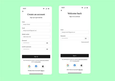 Sign Up App 的图像结果