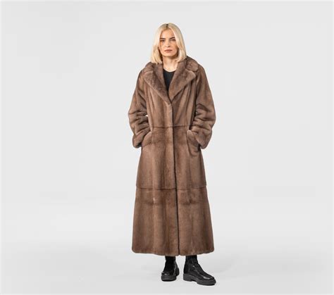 Pastel Full Length Mink Fur Coat - 100% Real Fur