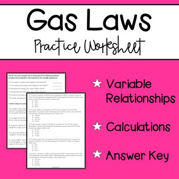 Image result for Gas Laws Practice Worksheet