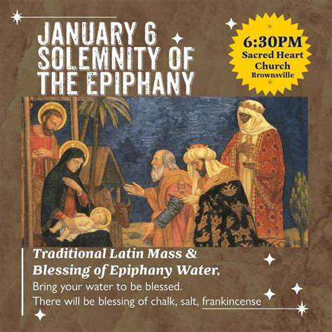 Traditional Latin Sung Mass and Blessing of Epiphany Water, Sacred ...